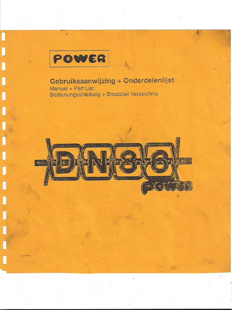 Manual DN 86 Nederlands | PDF