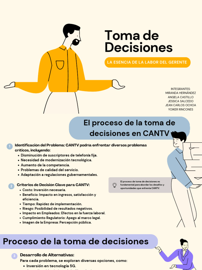 Toma de Decisiones en CANTV: Estrategias Clave | PDF | Toma de ...