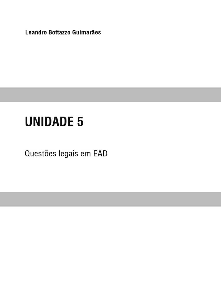 Questões Legais no EAD: Direitos e Deveres | PDF | Plágio | Educação à ...