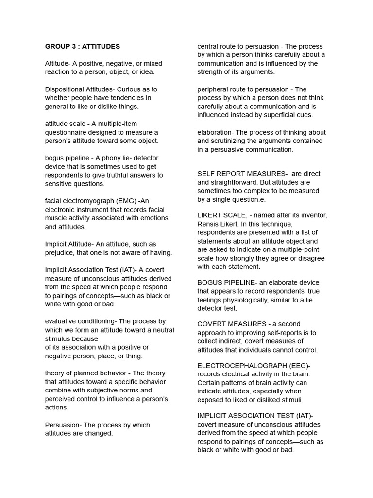 Understanding Attitudes and Persuasion | PDF | Attitude (Psychology ...