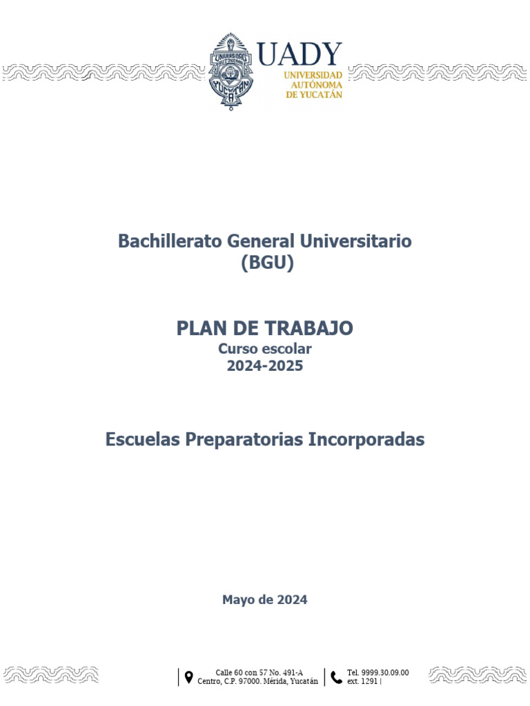 Plan de Trabajo BGU 2024-2025 | PDF | Plan de estudios | Aprendizaje