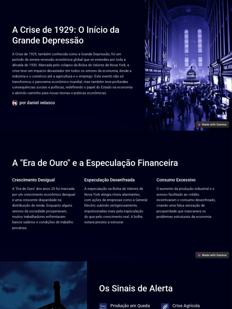 Crise de 1929: Causas e Impactos Econômicos | PDF | A Grande Depressão ...