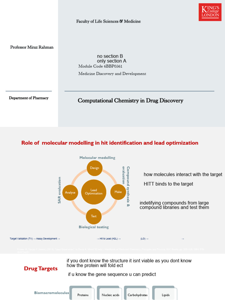 Molecular Modeling in Drug Discovery | PDF | Docking (Molecular) | Drug ...