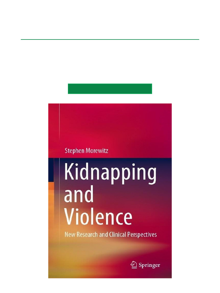 Kidnapping and Violence New Research and Clinical Perspectives Digital ...