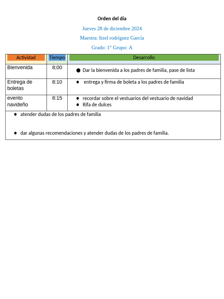 Junta Padres de Familia | PDF
