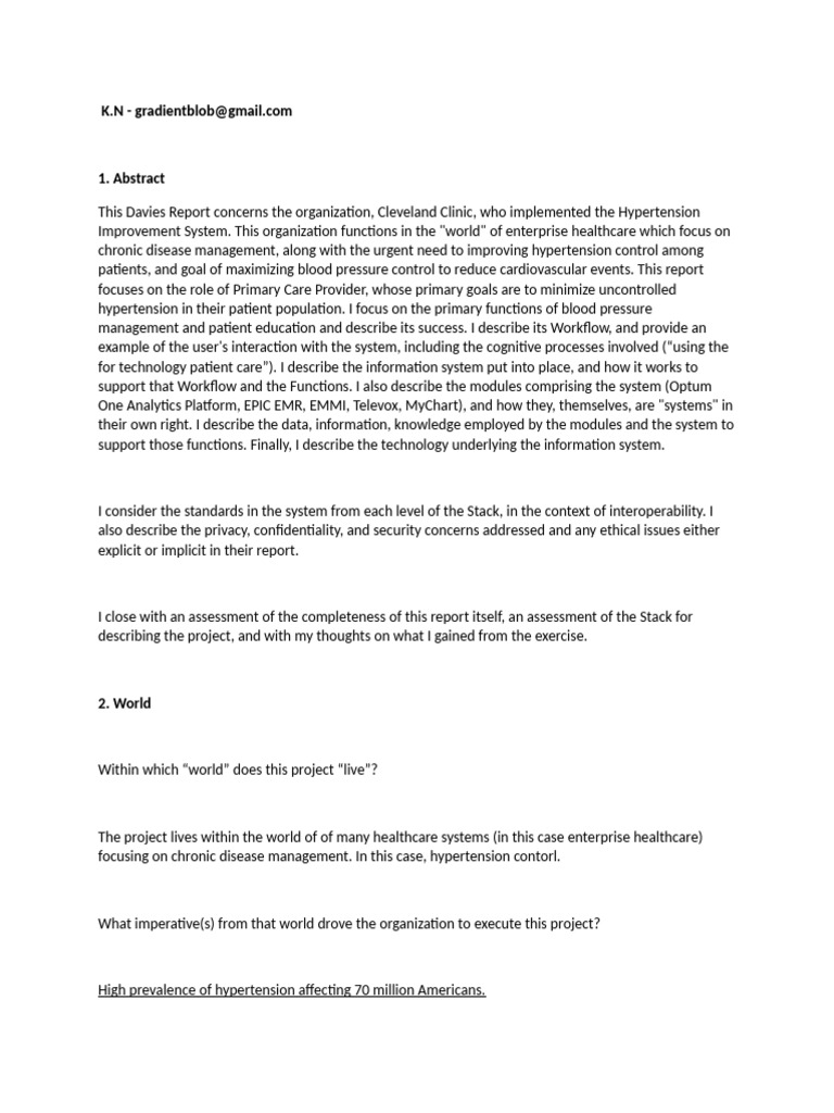 Using The Informatics Stack To Analyze A Health Information Management ...