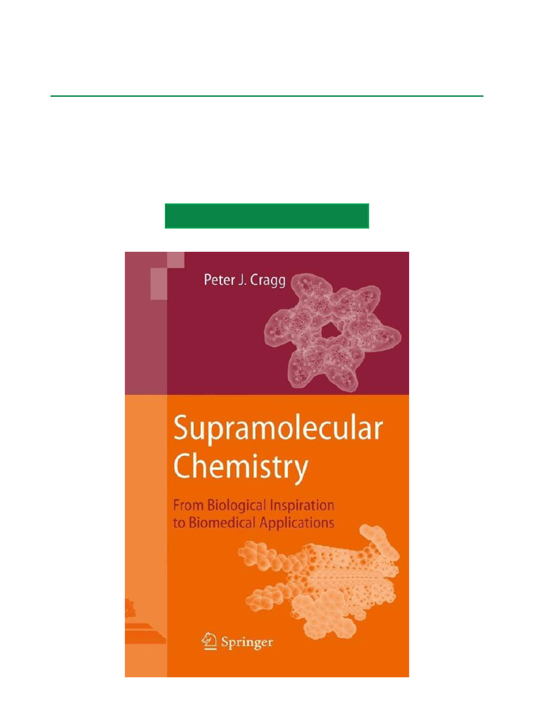 Supramolecular Chemistry in Biomedicine | PDF | Supramolecular ...