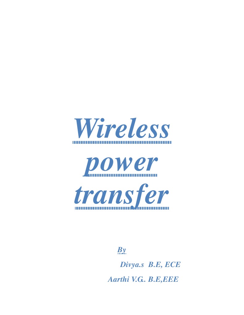 Microwave Wireless Power Transfer Overview | PDF | Microwave | Inductor