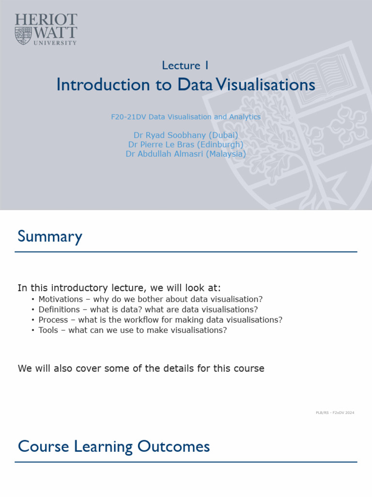 F2xDV - Lecture 1 - Intro To Data Vis | PDF | Level Of Measurement ...