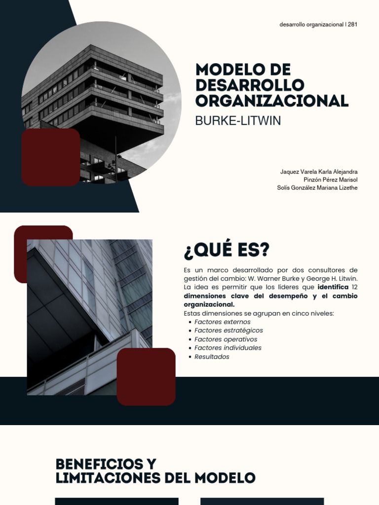 Modelo Burke-Litwin: Cambio Organizacional | PDF | Liderazgo | Ciencias ...