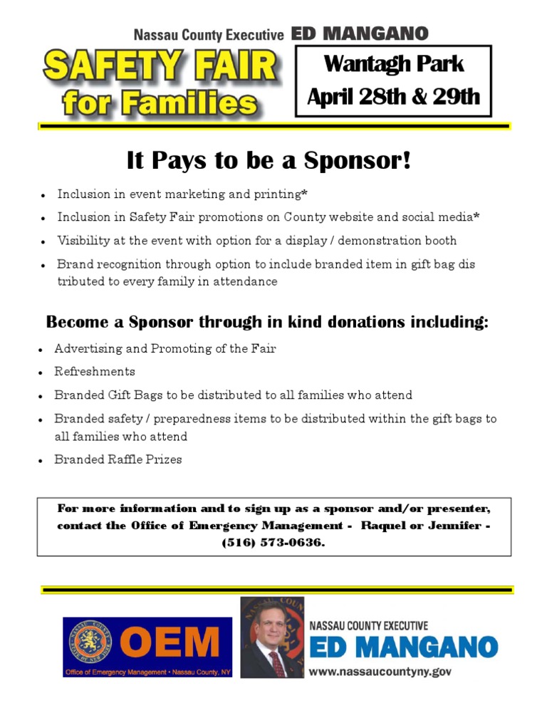Safety Fair Sponsor Flyer | PDF
