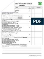 Barbecue Contest Score Sheet