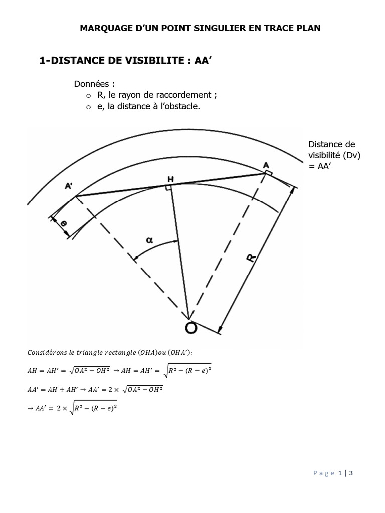 Marquage d'un point singulier en trace | PDF