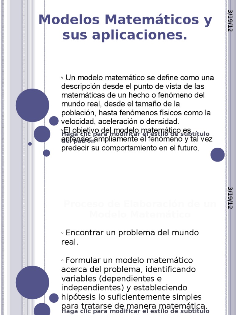 Modelos Matemáticos y Sus Aplicaciones | PDF | La investigación de  operaciones | Simulación