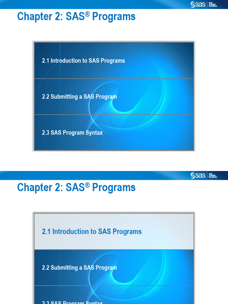 LWPRG1 - 003 Chapter 2 | PDF | Sas (Software) | Comma Separated Values
