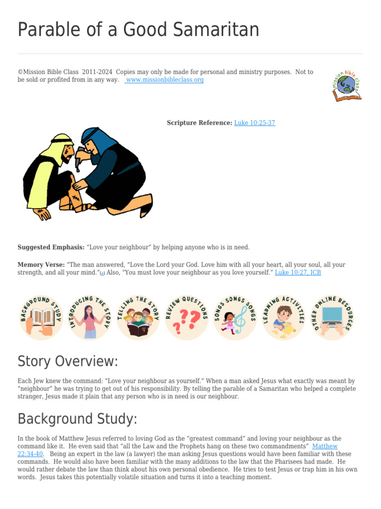 Understanding the Good Samaritan Parable | PDF | Jesus | Gospel Of Matthew