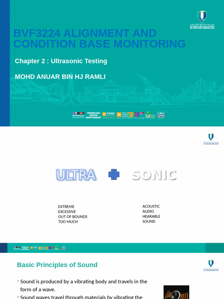 Ultrasonic Testing Principles and Applications | PDF | Sound | Ultrasound