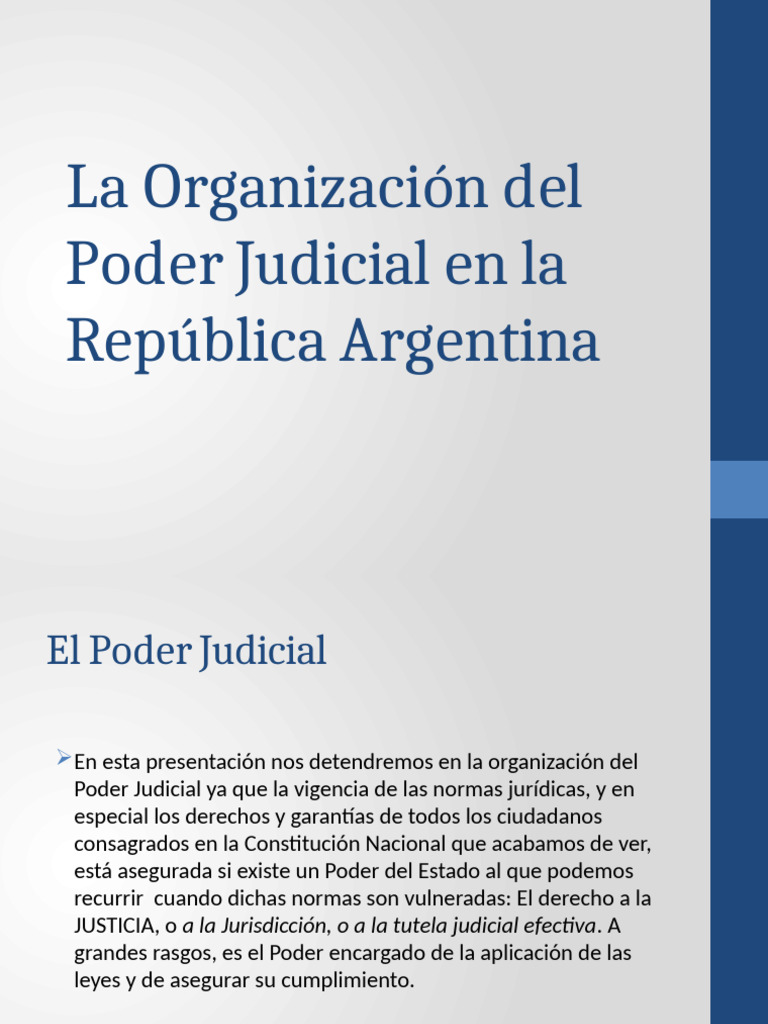 U1 - Clase 10 - La Organización de La Justicia Argentina | PDF ...