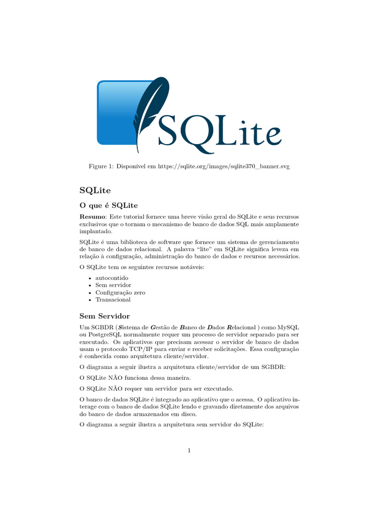 Introdução ao SQLite: Recursos e Usos | PDF | Bancos de dados ...