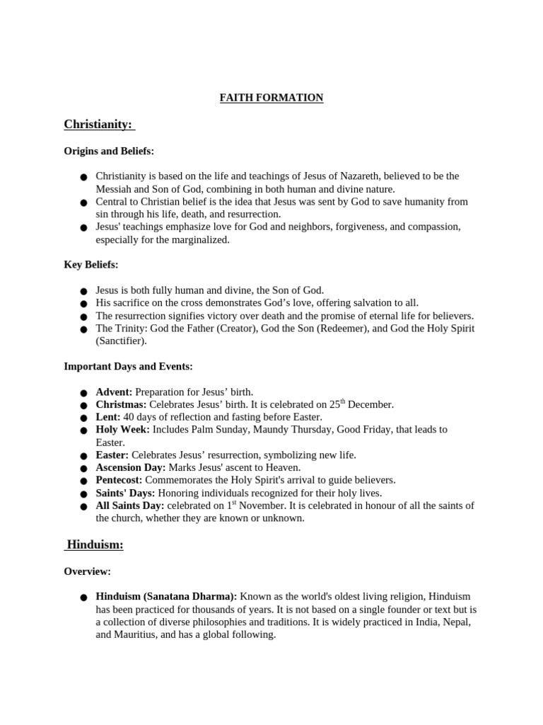 Comparative Overview of Major Religions | PDF | Moksha | Indian Philosophy