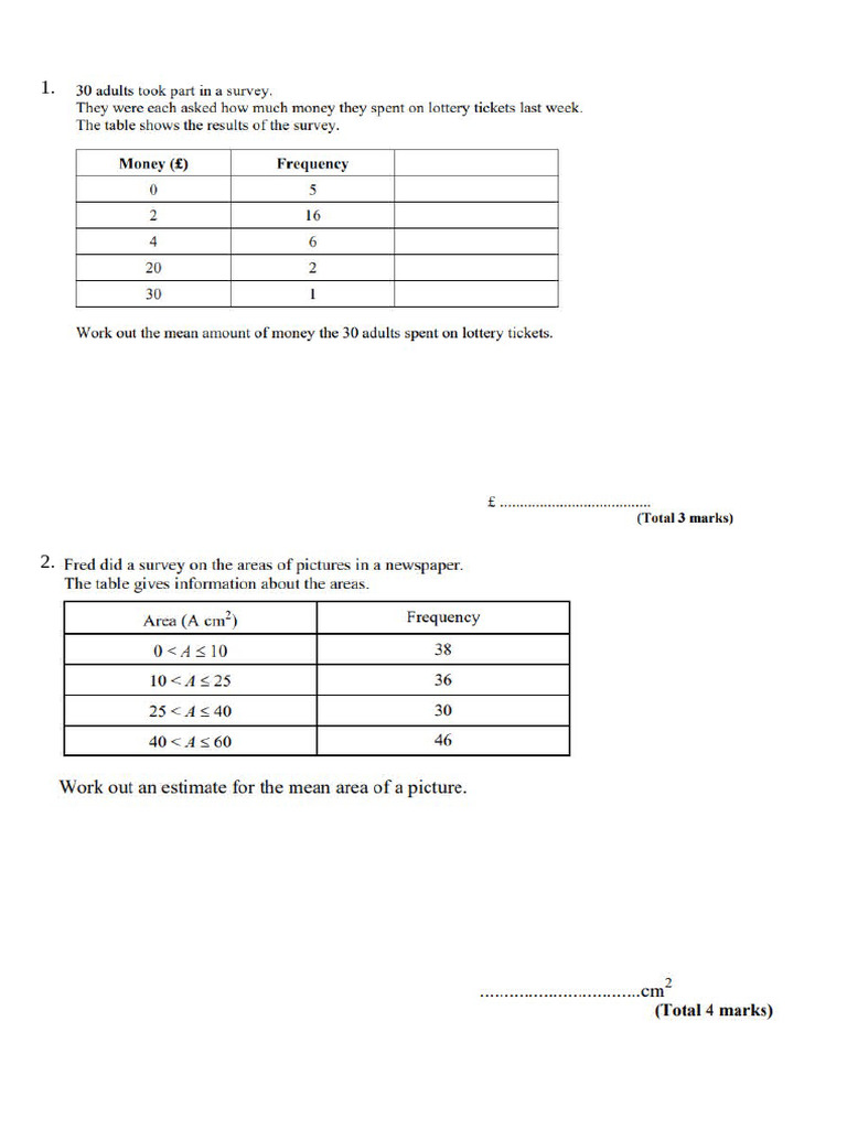 Lesson Statistics Review | PDF