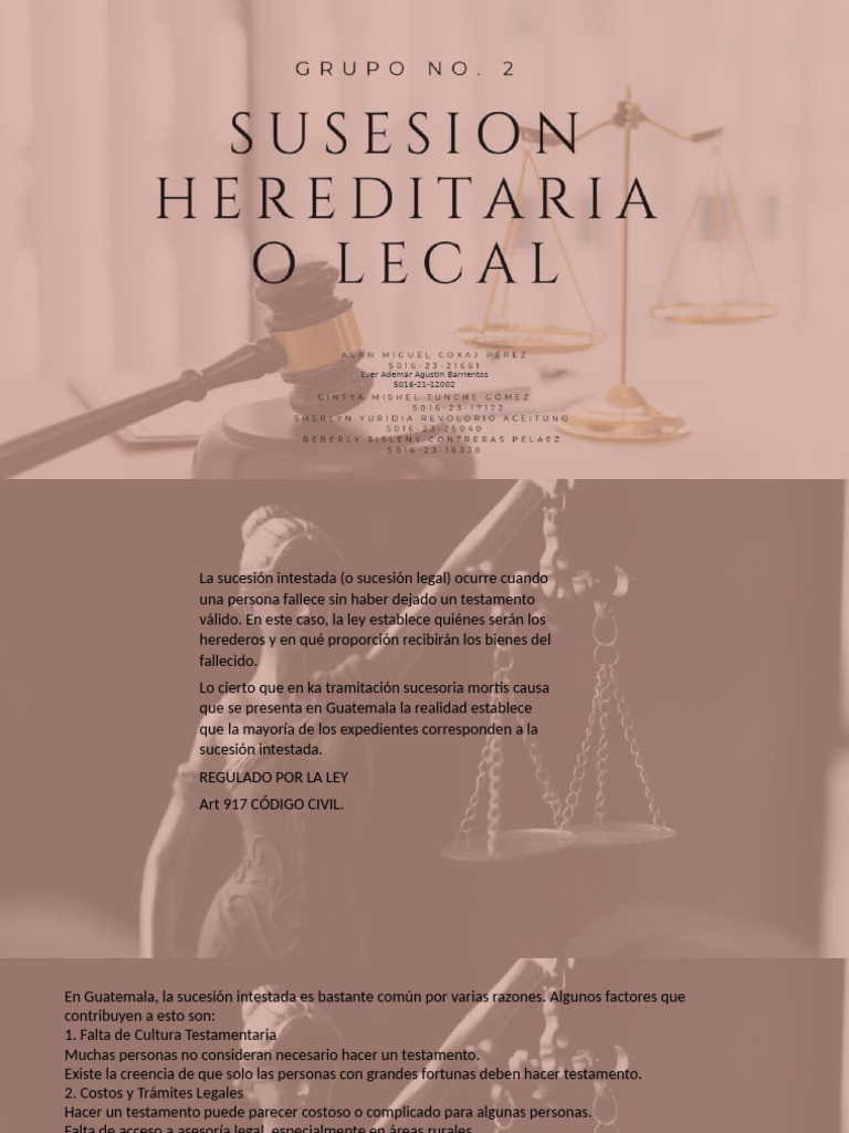 Presentaci%C3%B3n+Civil-1 | PDF | Intestacy | Voluntad y testamento