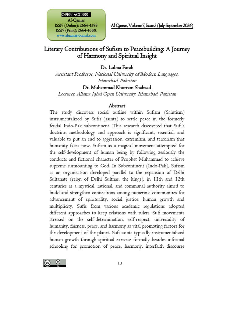 1501-Article Text-3482-1-10-20240906 | PDF | Sufism