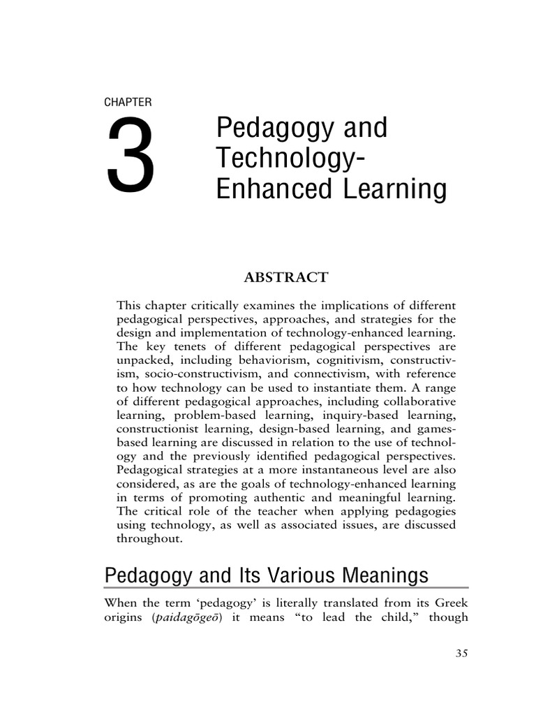 Pedagogy in Technology-Enhanced Learning | PDF | Constructivism ...