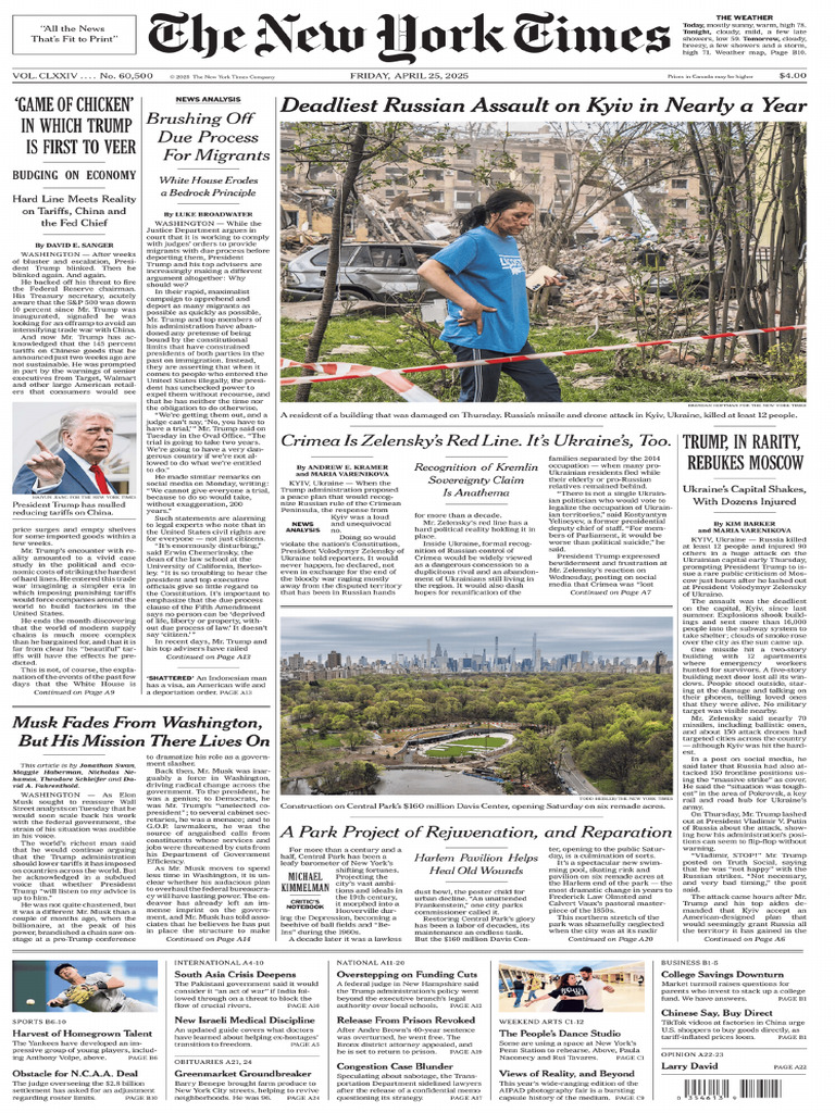The New York Times - 25 April 2025 | PDF
