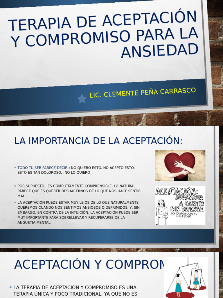 Terapia ACT para la Ansiedad: Aceptación y Compromiso | PDF | Ansiedad ...