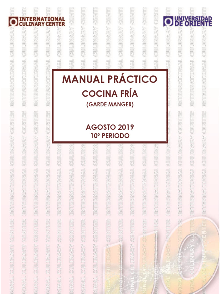 Manual de Cocina Fría para Chefs | PDF | Mayonesa | Carne
