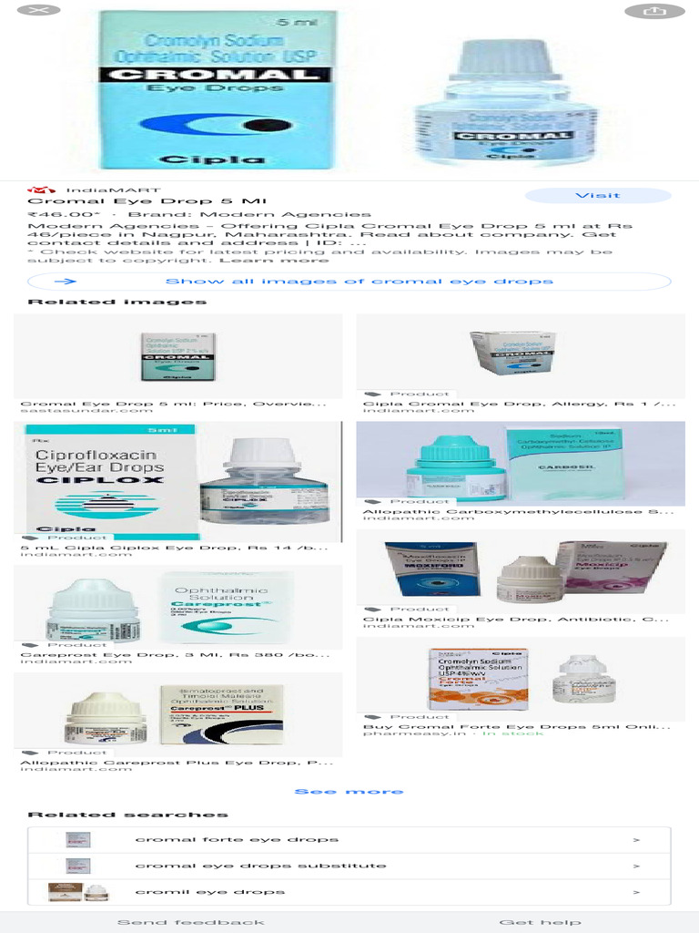 Cromal Eye Drops: Uses and Composition | PDF | Pharmacy ...