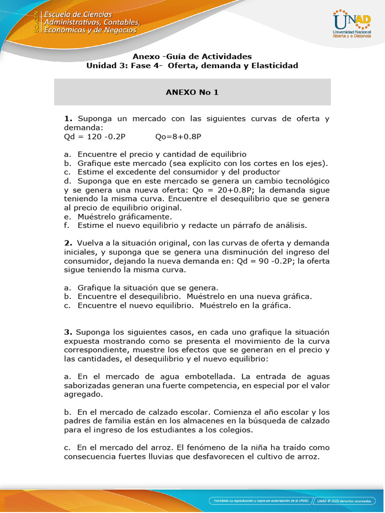 Análisis de Oferta y Demanda en Mercados | PDF | Elasticidad (economía ...