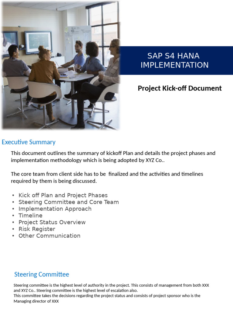 S4 HANA Implementation Kick-off Plan | PDF | Project Management ...