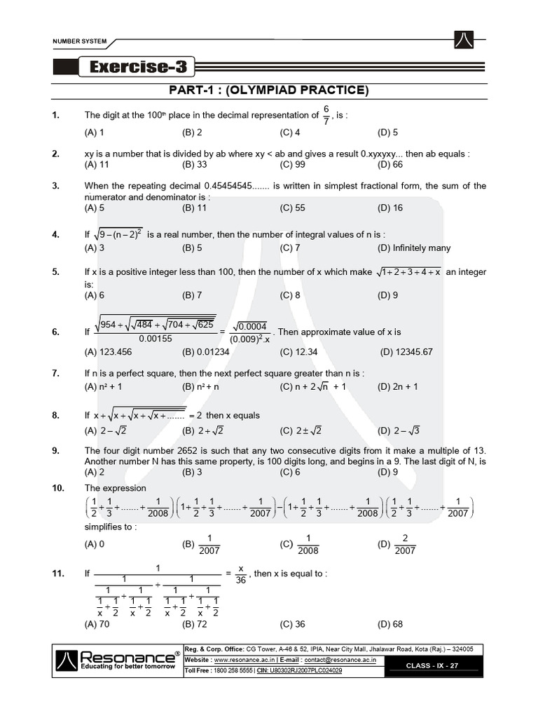 Class - IX - Maths - Sheet - 2024-2025 - Watermark | PDF