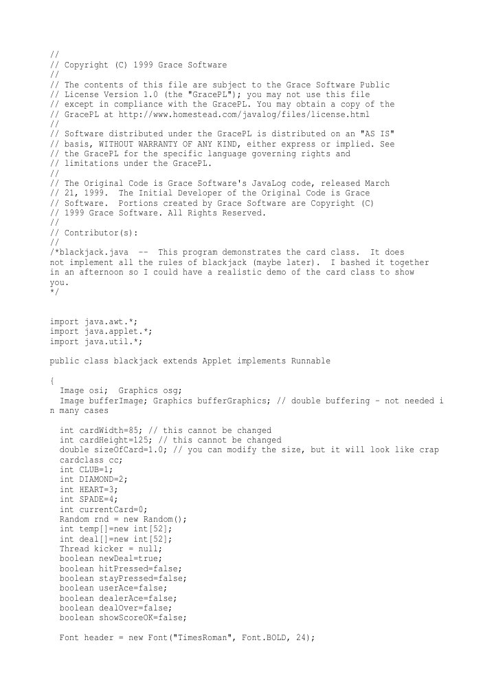 C Language Blackjack