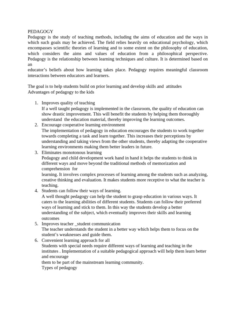 Pedagogical Approaches in CBC Education | PDF | Inquiry Based Learning ...