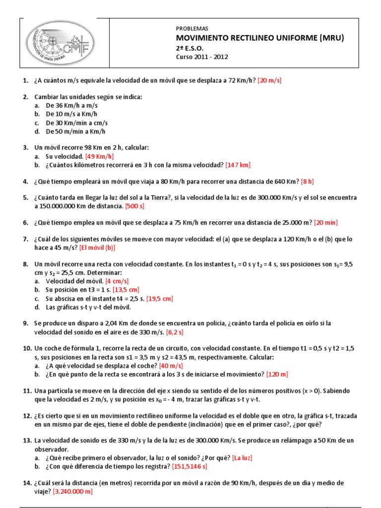 Movimiento Uniforme Mru Velocidad Movimiento Fisica