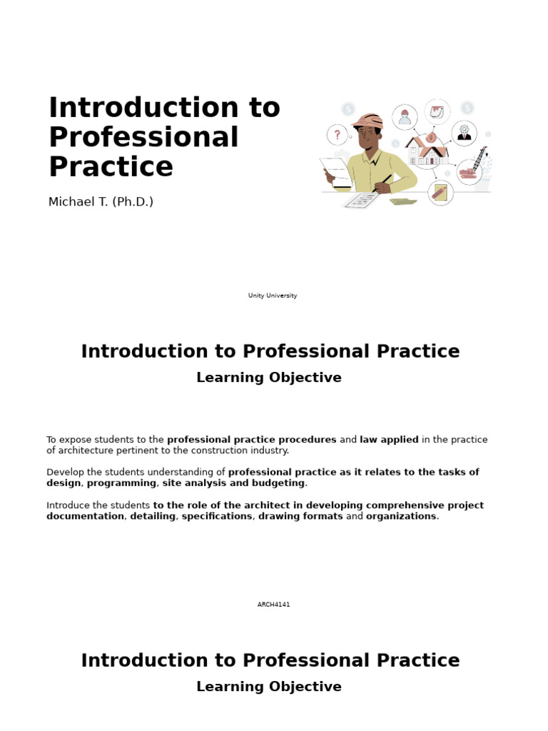 ARCH4141 - Introduction To Professional Practice | PDF | Surveying ...