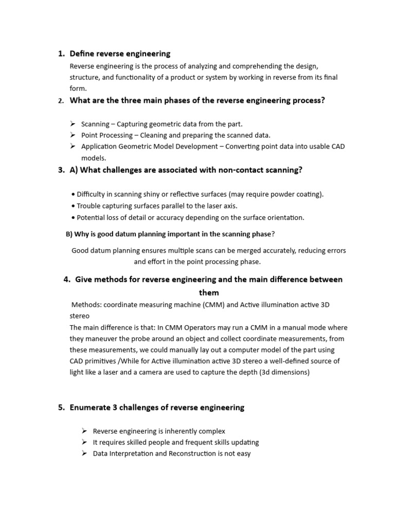 Reverse Engineering and Concurrent Engineering Insights | PDF