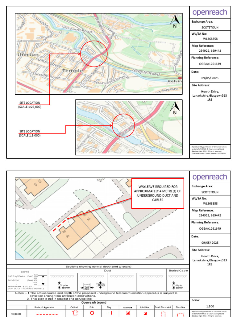 Scotstoun Site Location and Wayleave Details | PDF | Geographical ...