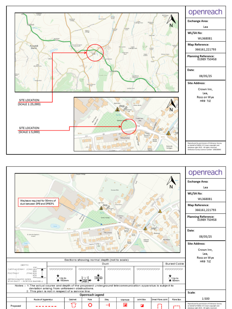 WN8TJX37 Lea Village Stores Wayleave | PDF | Ordnance Survey ...