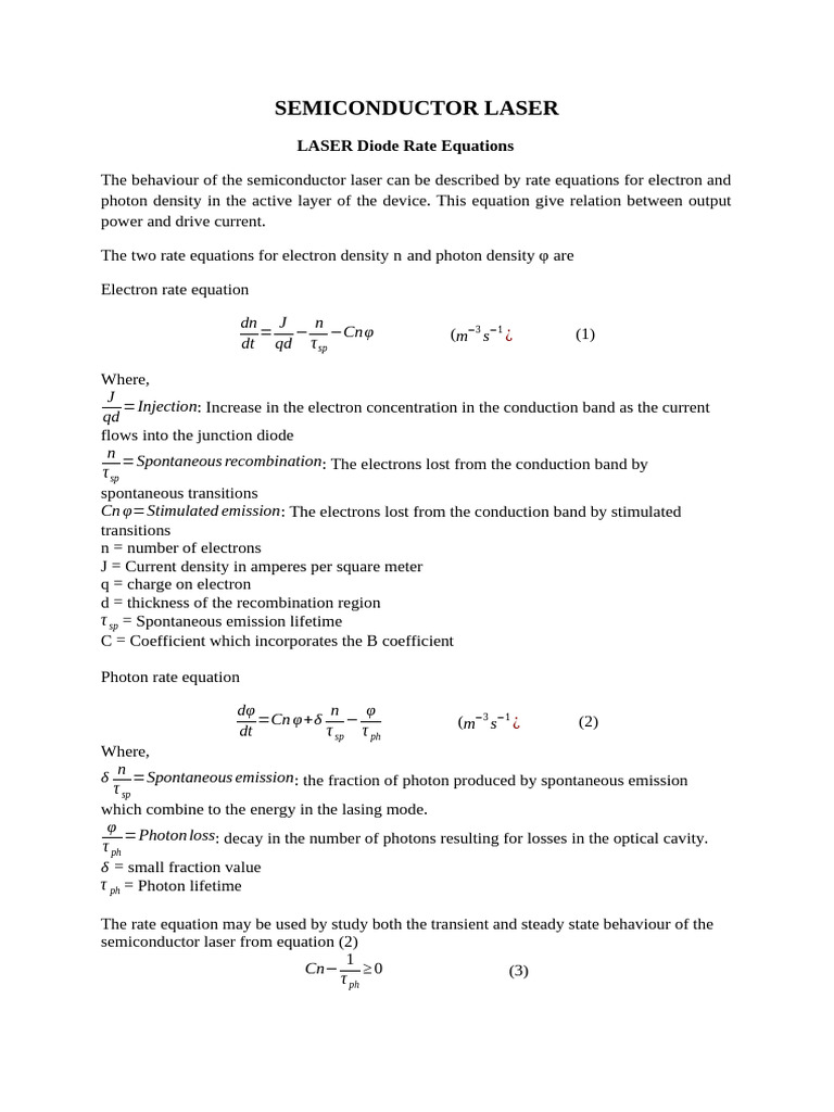 LASER | PDF | Laser Diode | Laser