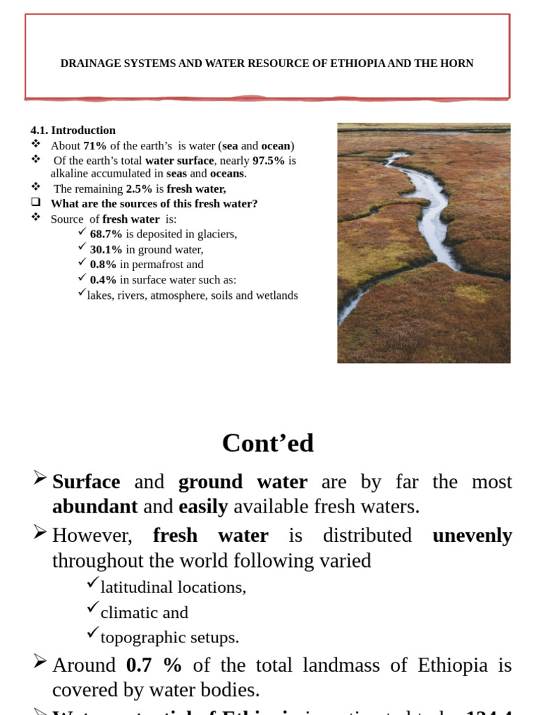Ethiopia's Drainage Systems Overview | PDF | Drainage Basin | Water