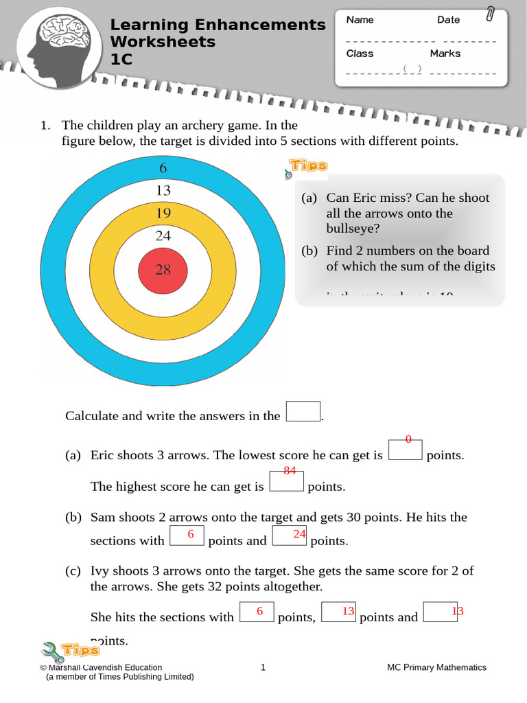 MCPM Enhancews 1c Eng | PDF | Subtraction | Arithmetic