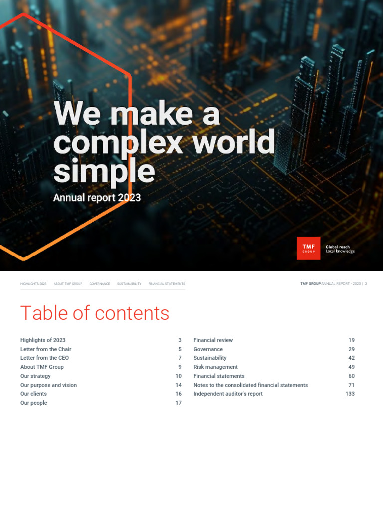 TMF Group AR 2023 | PDF | Expense | Governance