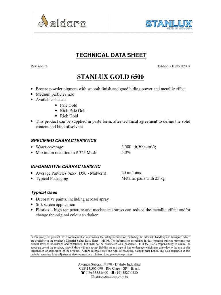 Pylox Bronze Technical Data Sheet | PDF