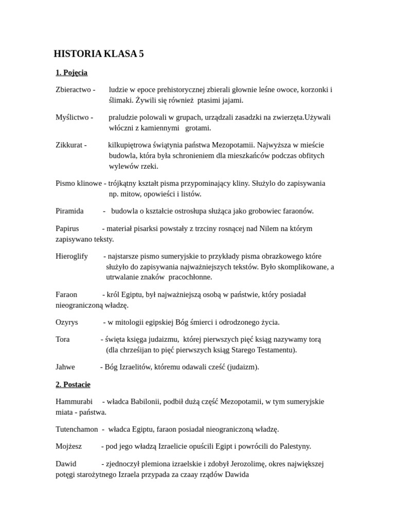 Historia Klasa 5 | PDF