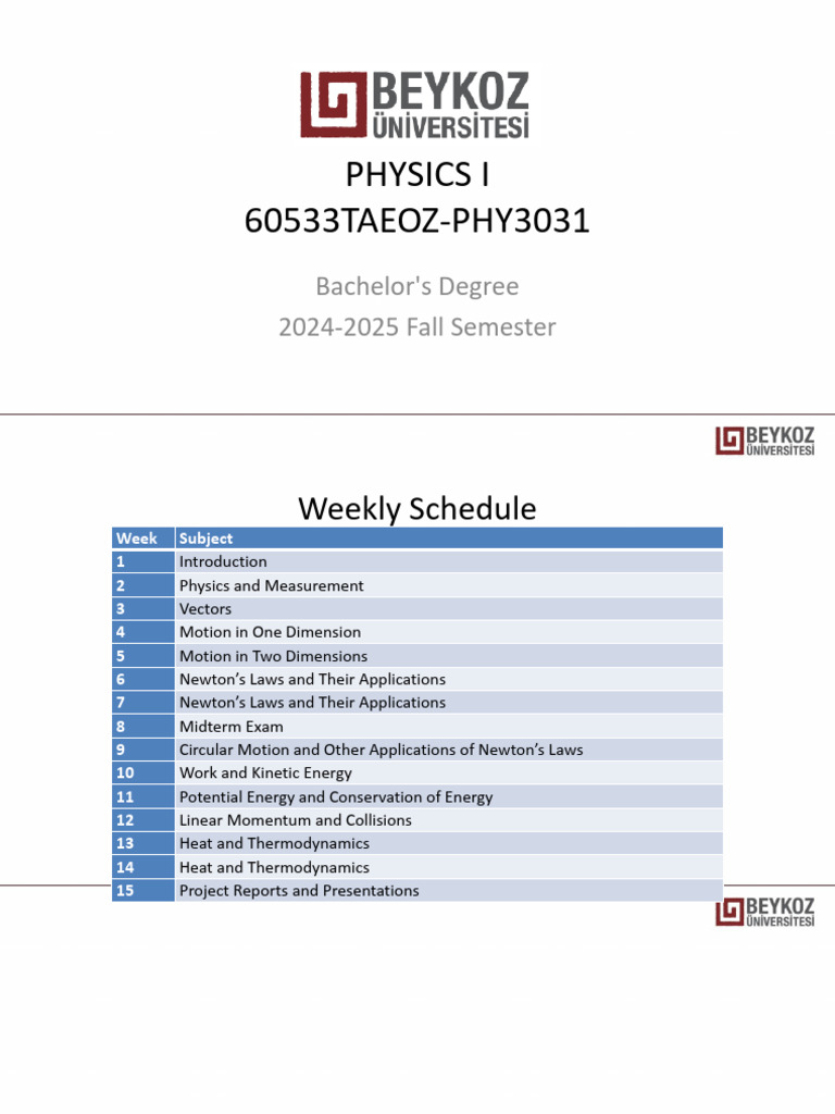 Physics I - PDF 1 | PDF | Kinematics | Euclidean Vector