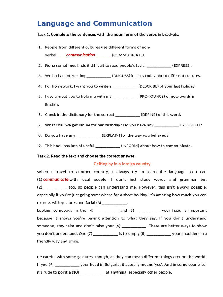 Language and Communication | PDF | English Language | Linguistics